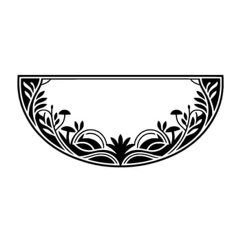 Art Nouveau Floral Frame, Elegant Decorative Element vector