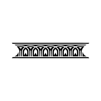 Art Deco Border, Geometric Ornament, Stylized - Linear vector