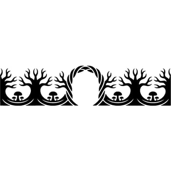 Enchanted Portal Blackline Forest Gateway vector