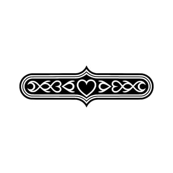 Intricate Celtic Heart Ornament, Vintage vector