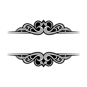 Elegant Black Ornamental Dividers, Vintage Elements - Line vector