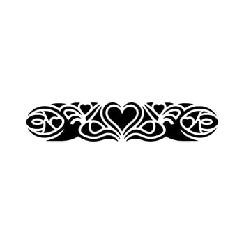 Intricate Celtic Heart Border, Elegant Black vector