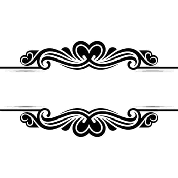 Elegant Decorative Border, Vintage Style, Divider Element vector