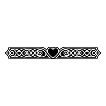 Elegant Celtic Heart Border Vintage Element vector