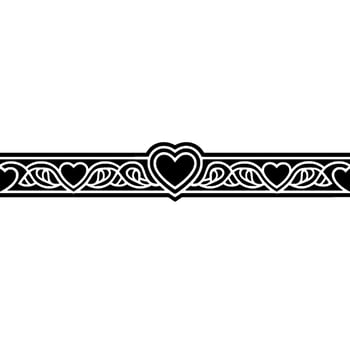 Intricate Celtic Heart Border, Elegant vector