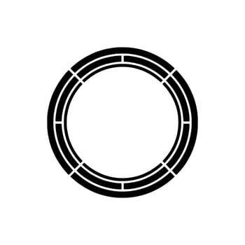 Geometric Circle Frame, Minimalist - Outline vector