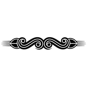 Intricate Tribal Wave Border, Elegant Division vector