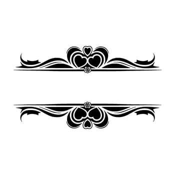 Elegant Floral Divider, Romantic Element vector