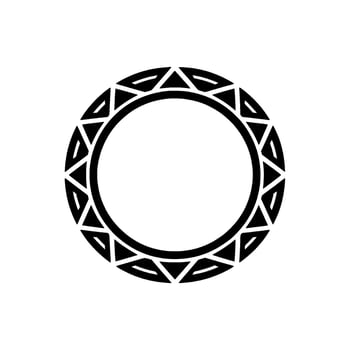 Tribal Circle Ornament, Geometric , Minimalist Style vector