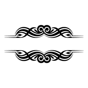 Elegant Tribal Border, Vintage Element vector