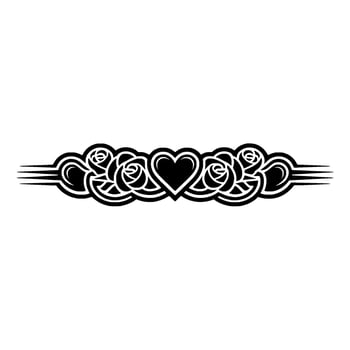 Intricate Celtic Heart Border, Vintage - Ornamental vector