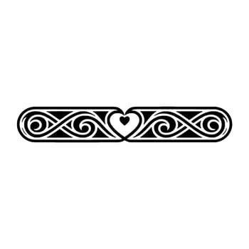 Intricate Celtic Heart Border, Vintage Element - Decorative vector