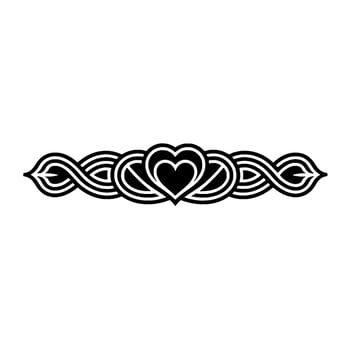 Celtic Knot Border with Heart Motif Elegant Symbolic vector