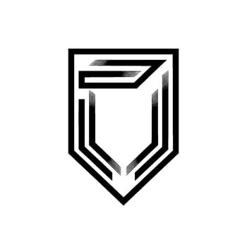 Geometric Shield , Abstract Depth, Modern Emblem vector