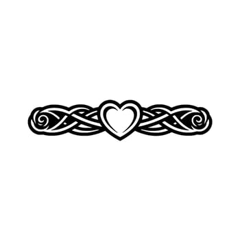 Celtic Heart Border, Intricate Wreath vector