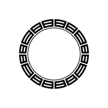 Geometric Circle Frame, Stylized, Minimalist Motif vector