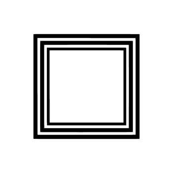 Minimalist Square Frame, Negative Space, Modern vector