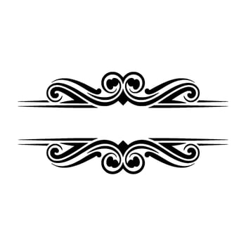 Elegant Vintage Divider, Decorative Border Element - Ornament vector