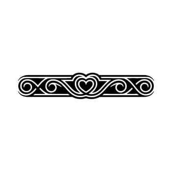Elegant Celtic Heart Border, Vintage Element - Swirls vector