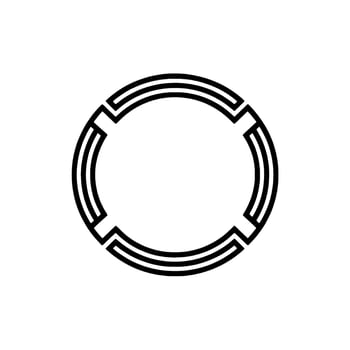 Geometric Circle Emblem, Minimalist - Modern vector
