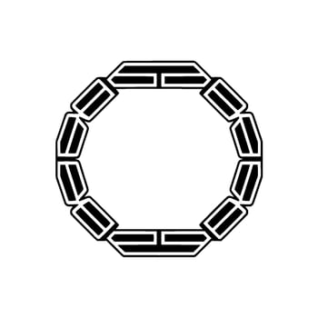 Geometric Ring, Minimalist, Shadowed Outline vector