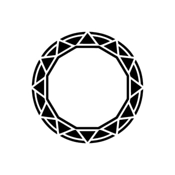 Geometric Circle Emblem, Minimalist - Triangle vector