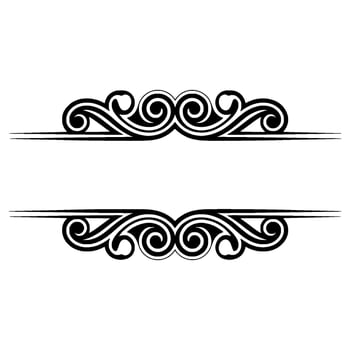 Elegant Swirl Border, Vintage Element - Ornamental - Decorative vector