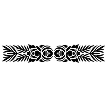 Intricate Tribal Border, Stylized Floral - Pattern vector