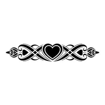 Intricate Celtic Heart Border, Elegant Decorative Element vector
