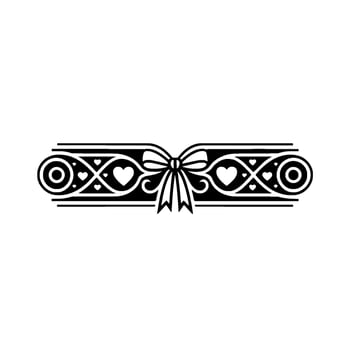 Elegant Decorative Border, Romantic Ribbon Detail, Ornament vector