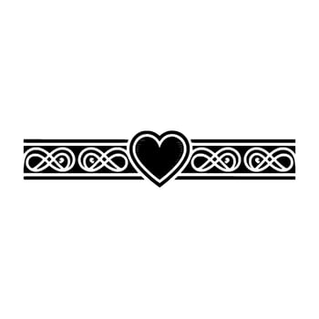 Celtic Heart Border Elegant, Symbolic Element vector