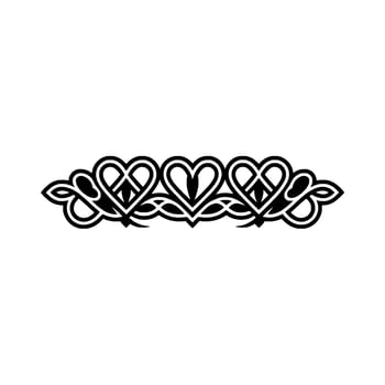 Celtic Heart Border, Intricate , Symbolic Ornamentation vector