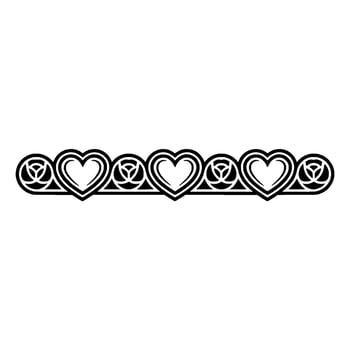 Celtic Heart Border Vintage, Symbolic, Decorative Element vector