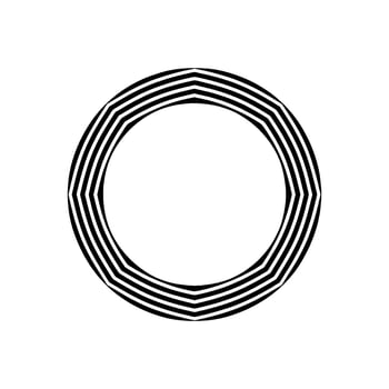 Geometric Circle, Stripped Pattern, Minimalist vector
