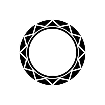 Geometric Circle Emblem, Minimalist, Abstract Symbol - Outline vector