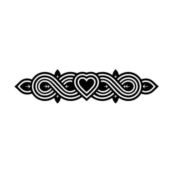 Intricate Celtic Heart Border, Symbolic vector