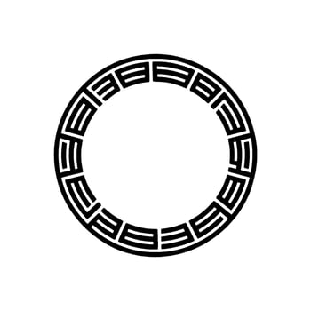 Geometric Circle Emblem, Minimalist, Shadow Detail vector