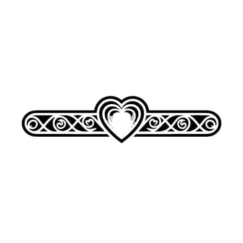 Intricate Celtic Heart Border, Vintage Romance vector