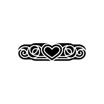 Intricate Celtic Heart Ornament, Vintage Style - Swirl vector