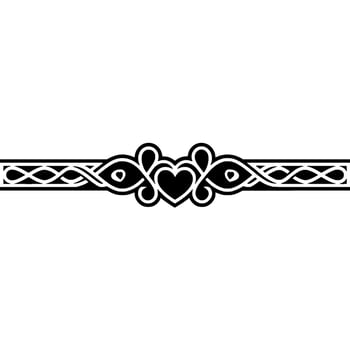 Elegant Celtic Heart Border Vintage Decorative Element vector