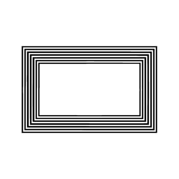 Layered Geometric Frame, Minimalist Composition - Layers vector