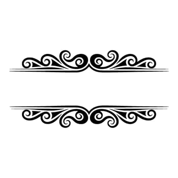 Elegant Swirl Border, Vintage Element - Division vector