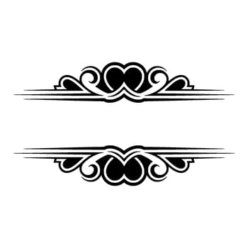 Elegant Decorative Border, Vintage Style, Divider Element - Swirls vector