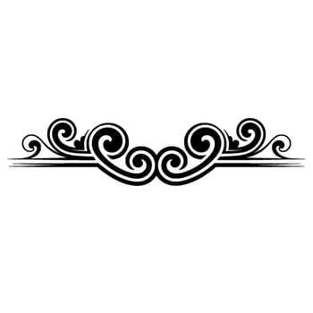 Elegant Swirl Border, Vintage Decorative Element - Classical vector
