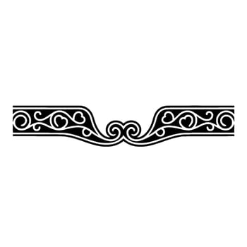 Elegant Black Ornamental Border, Vintage Element - Illustration vector