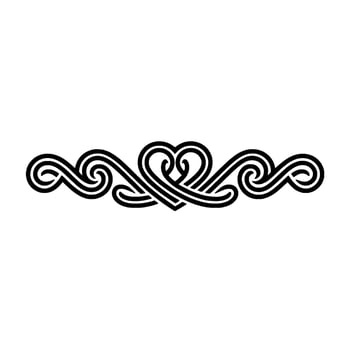 Intricate Celtic Heart Border, Elegant - Knotwork vector