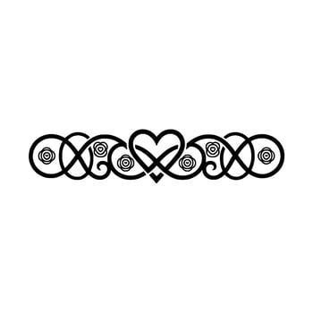 Celtic Heart Ornament, Elegant Border - Knotwork vector