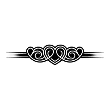Intricate Celtic Heart Ornament, Vintage - Swirl vector