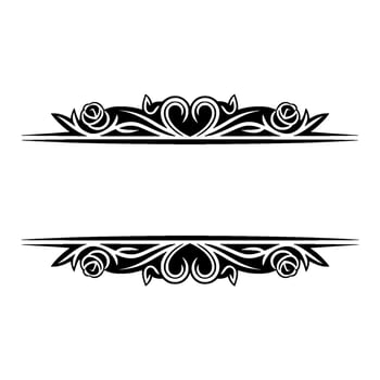 Elegant Floral Border, Vintage Element - Ornamental, Decorative vector