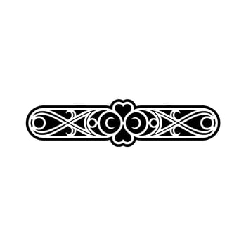 Elegant Black Ornamental Divider, Vintage Style - Geometric vector